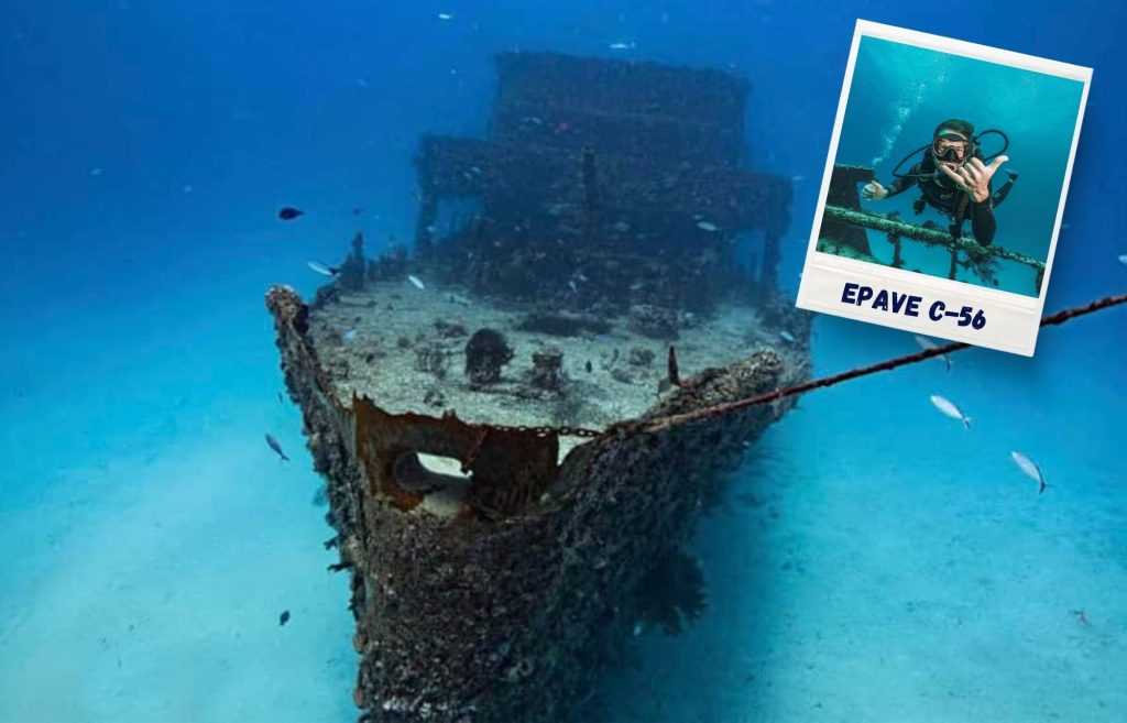 Epave du C-56 Juan Escutia à Puerto Morelos