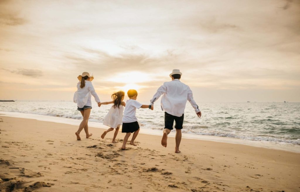 Plage en famille